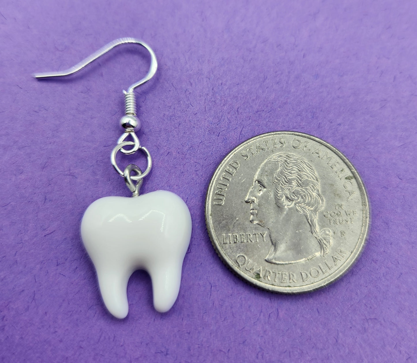 Tooth Earrings – Funny Dental Jewelry for Dentists & Students | Quirky Statement Earrings | Unique Gift for Dental Hygienists & Halloween