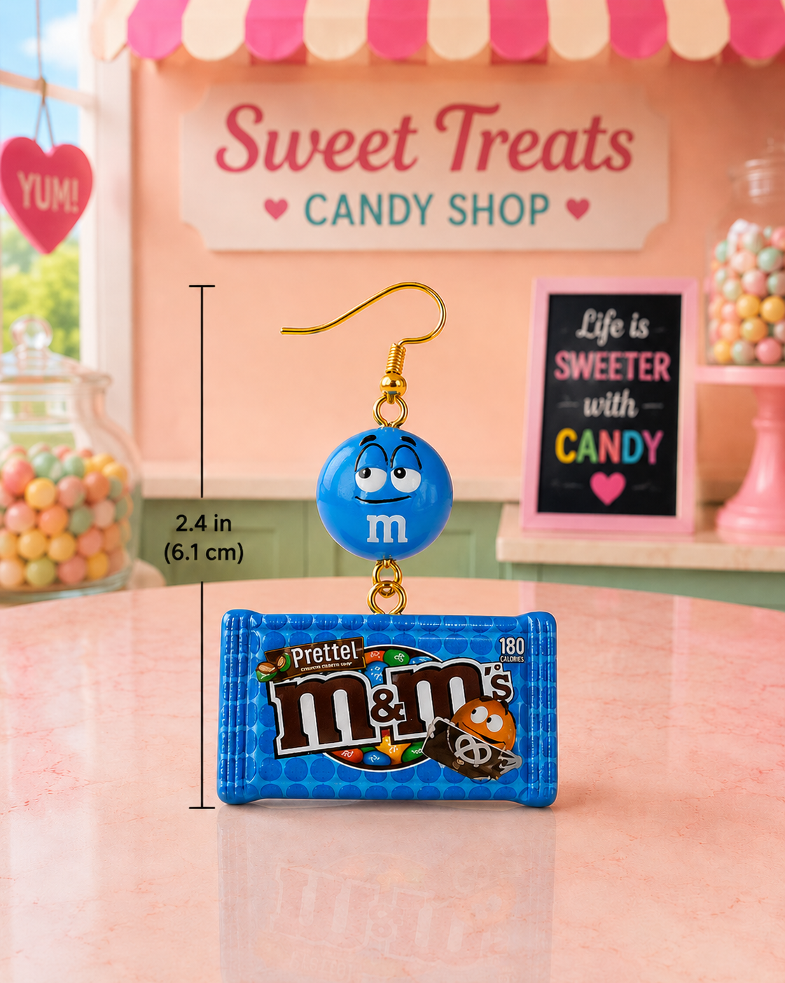 M & M earrings