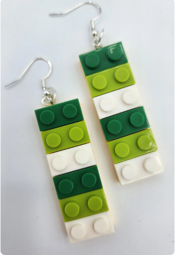 Build your look brick by brick with these playful building block-style earrings!