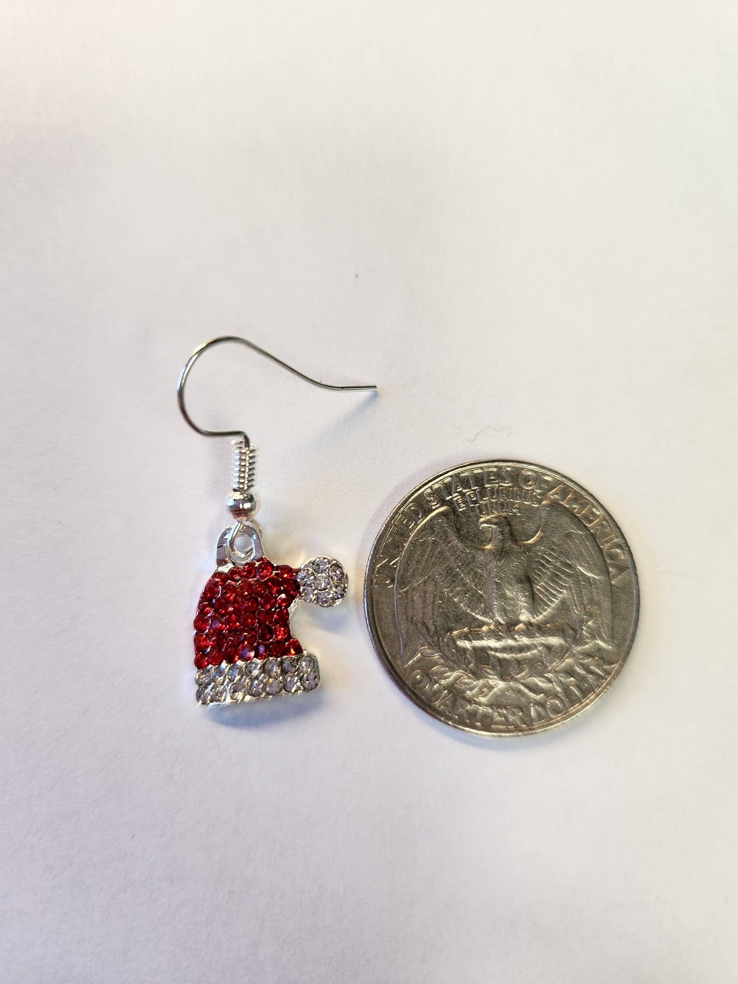 Christmas Hat Earrings rhinestone