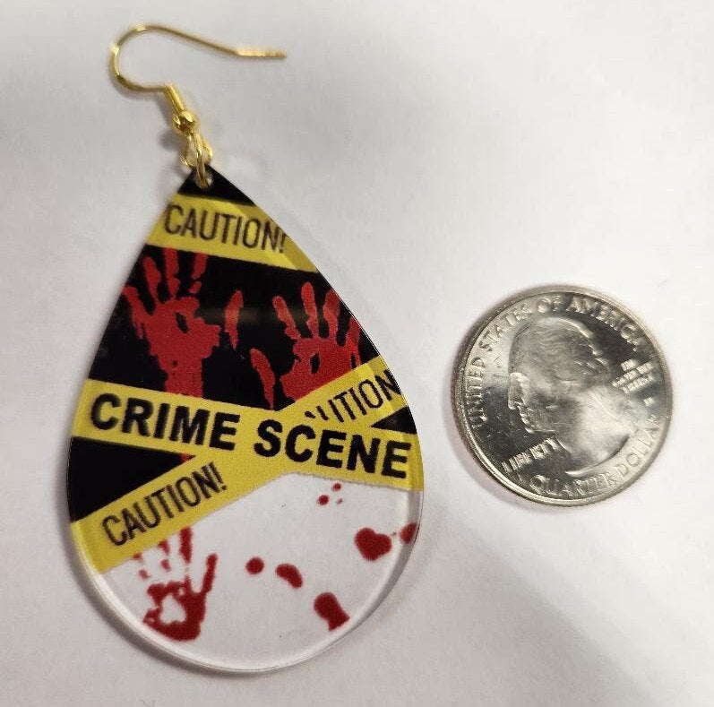 Crime Scene Earrings