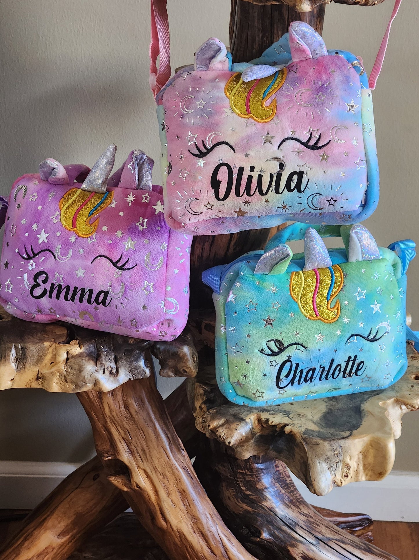 Personalized Tie Dyed Unicorn Bags