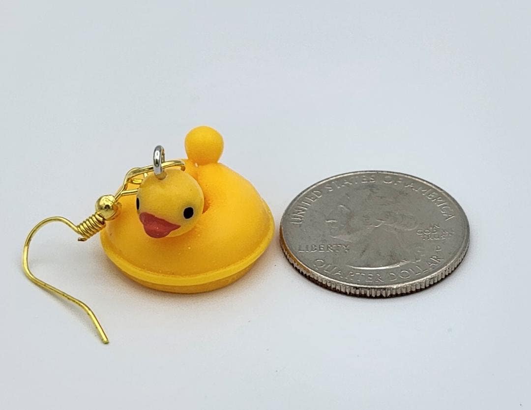Ducky Swim Ring Earrings
