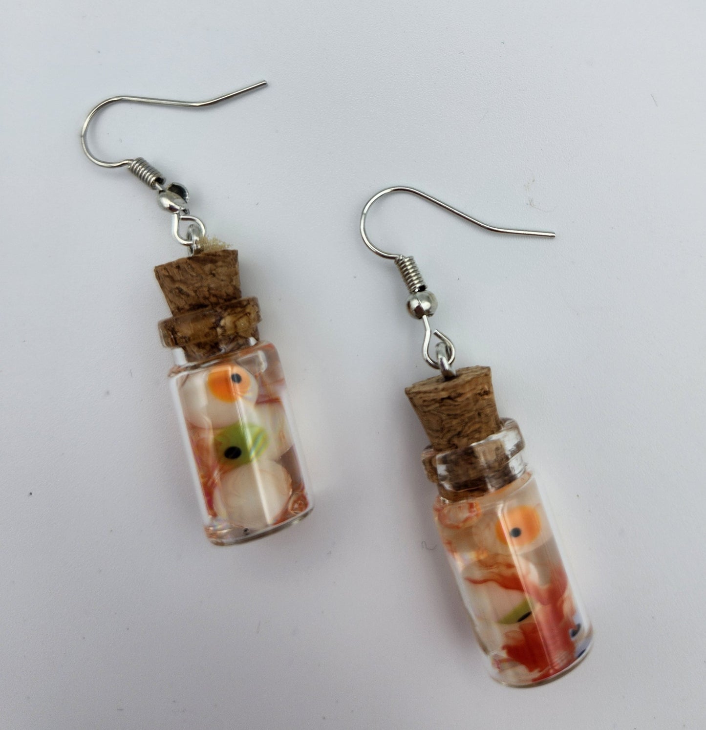 Creepy Eyeballs in a vial Earrings Halloween costume