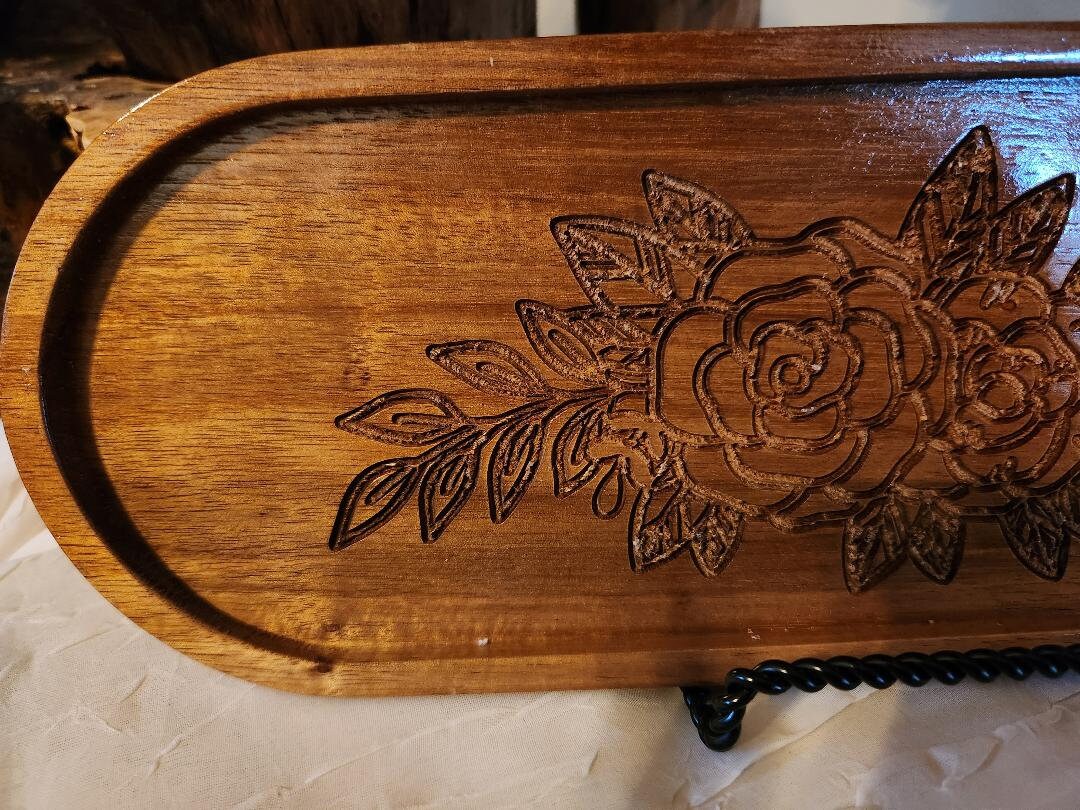 Oval Rose Jewelry Tray