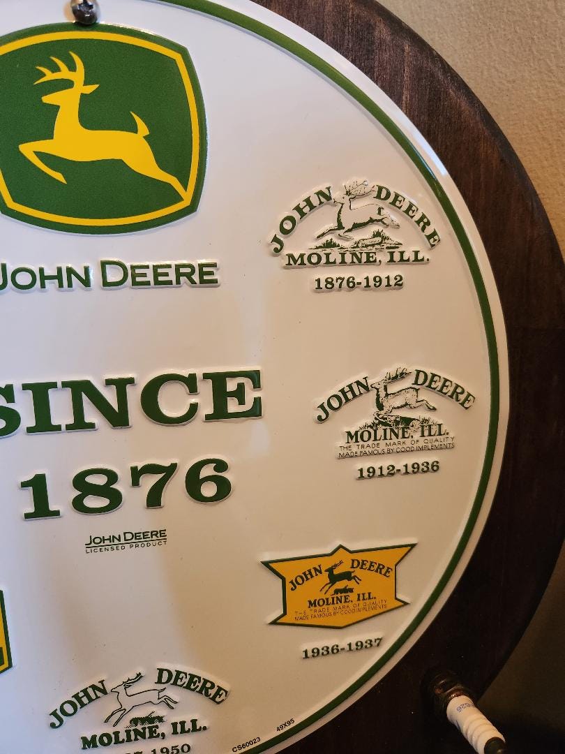 John Deere Coat Hook, hat rack. Key holder. Great gift for Birthday gift for him OR her, housewarming, Christmas