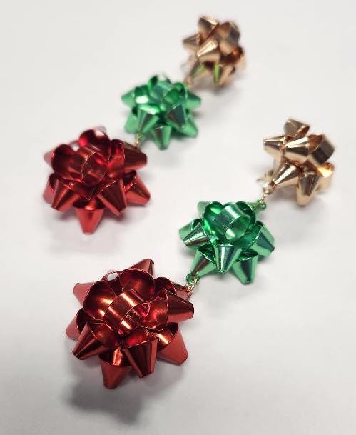 Christmas Bow Earrings