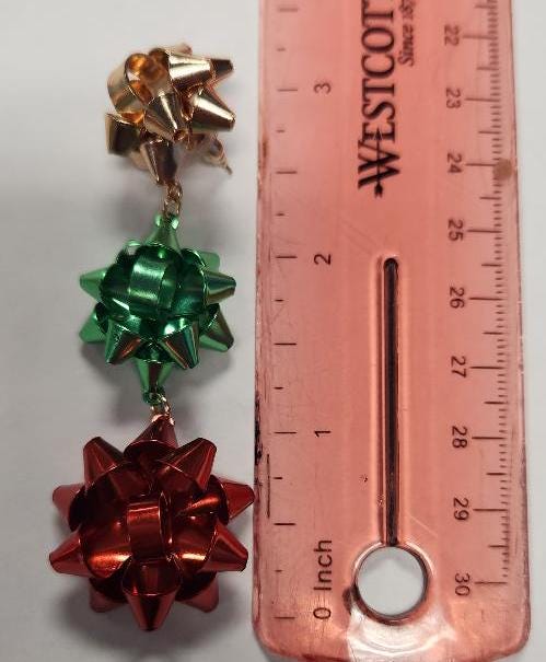 Christmas Bow Earrings