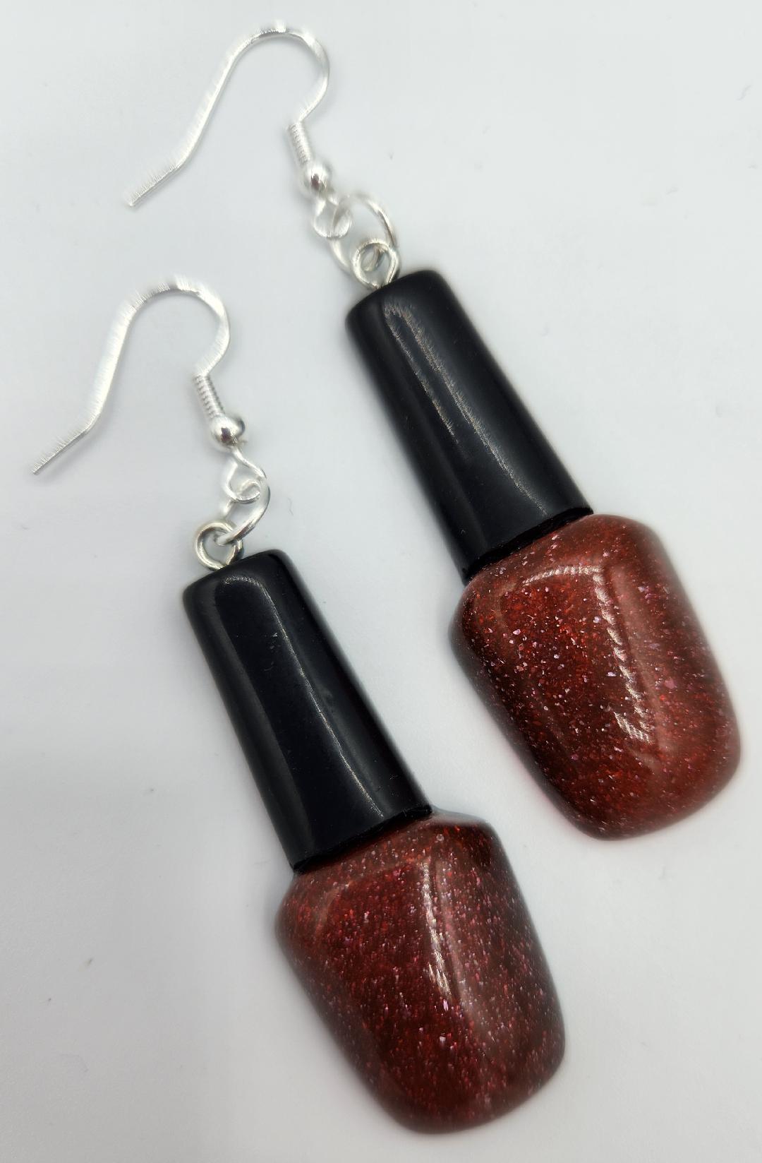 Bottle of Nail Polish Earring