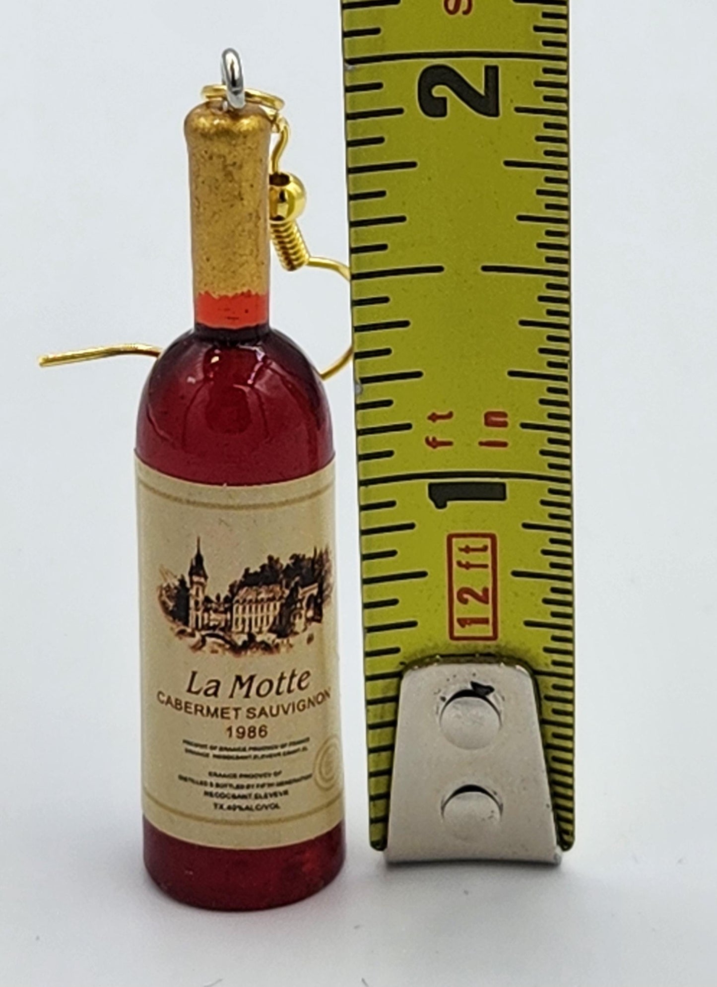 Red Wine Bottle Earrings