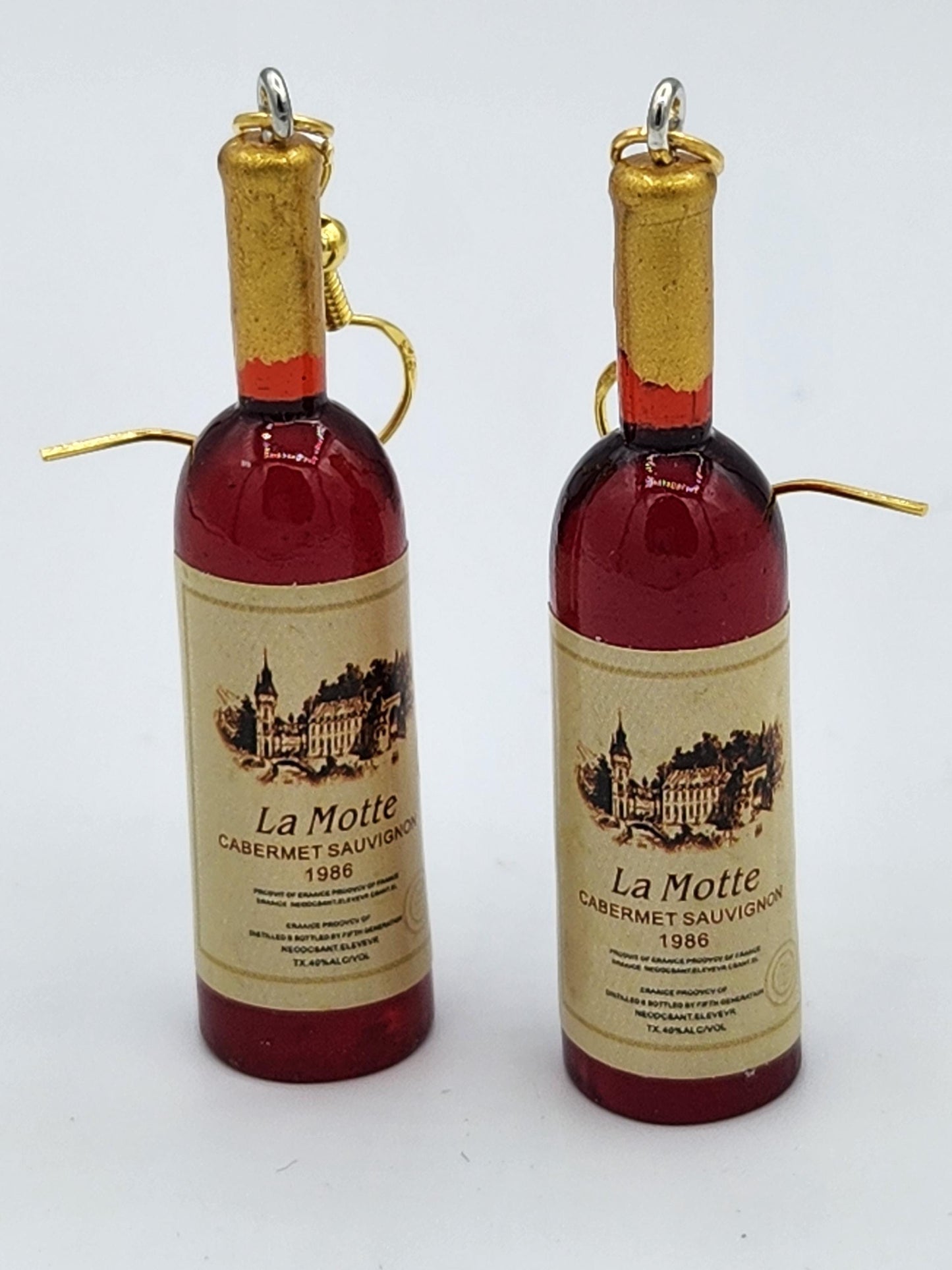 Red Wine Bottle Earrings