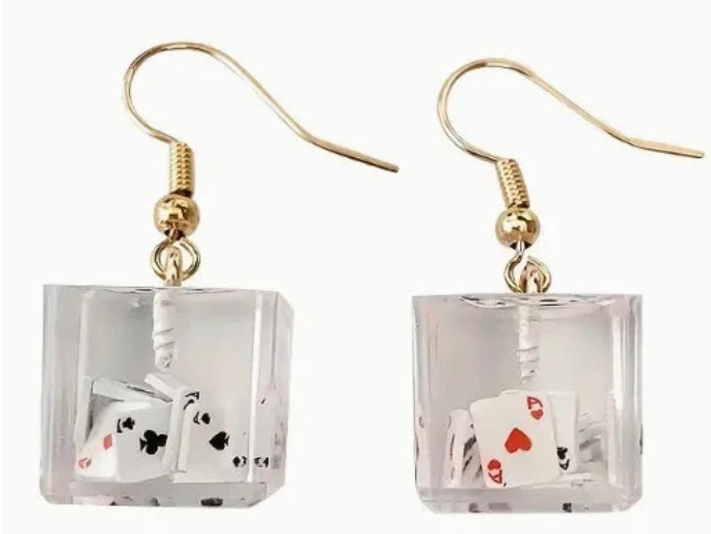 Poker Earrings