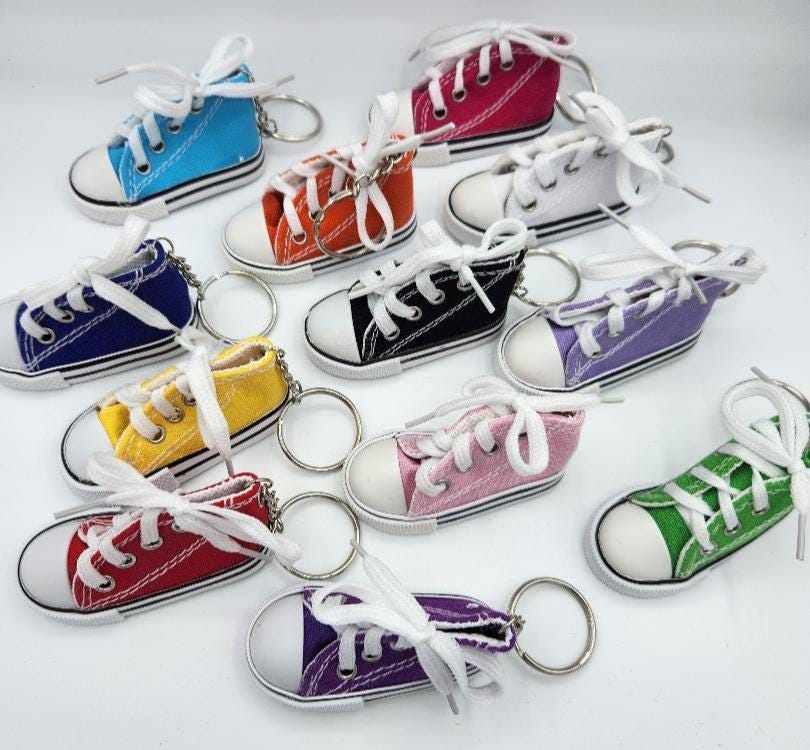 Canvas Tennis Shoe Keychain