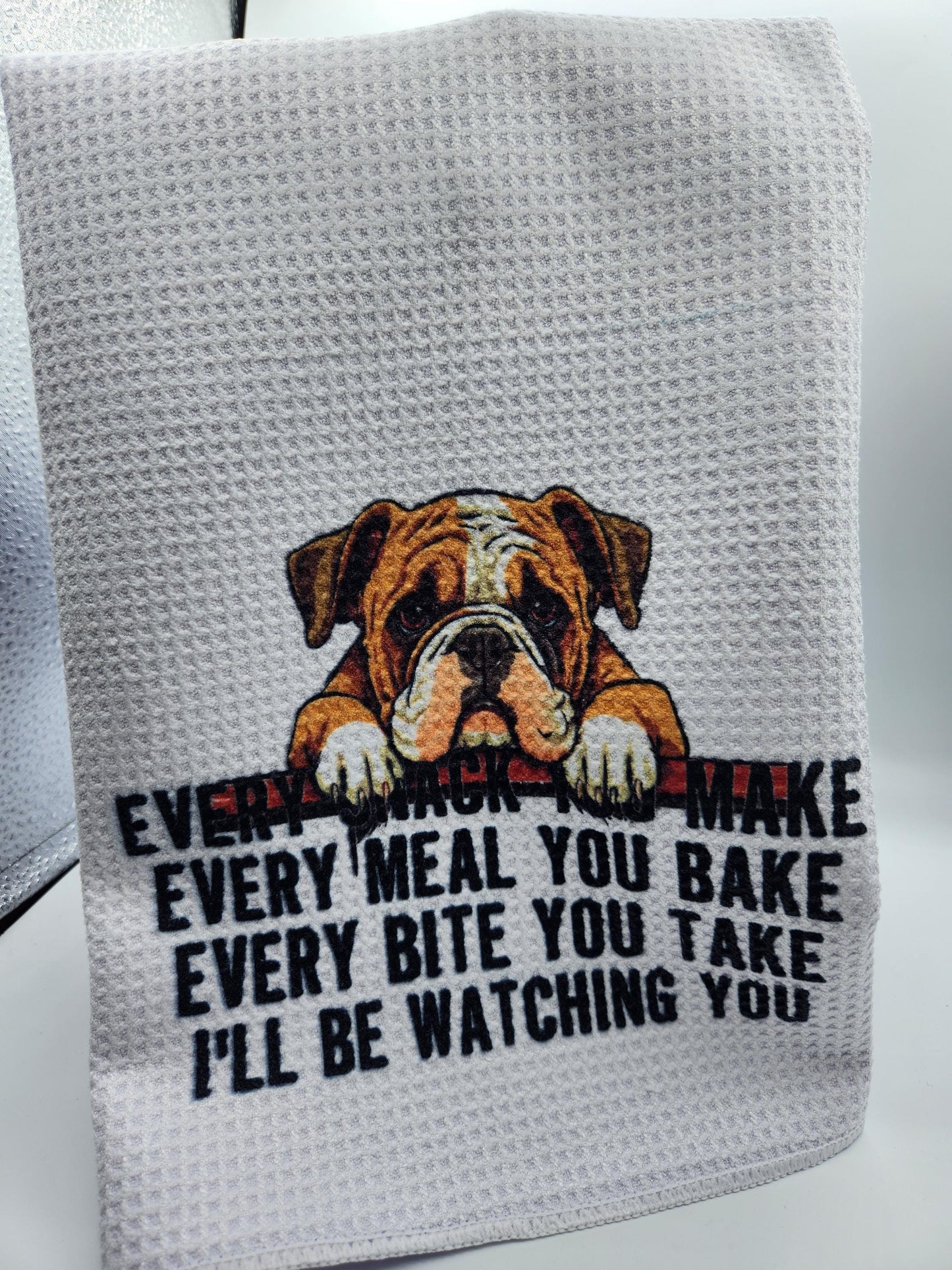 Kitchen Towel Boxer Every Snack Make Bulldog