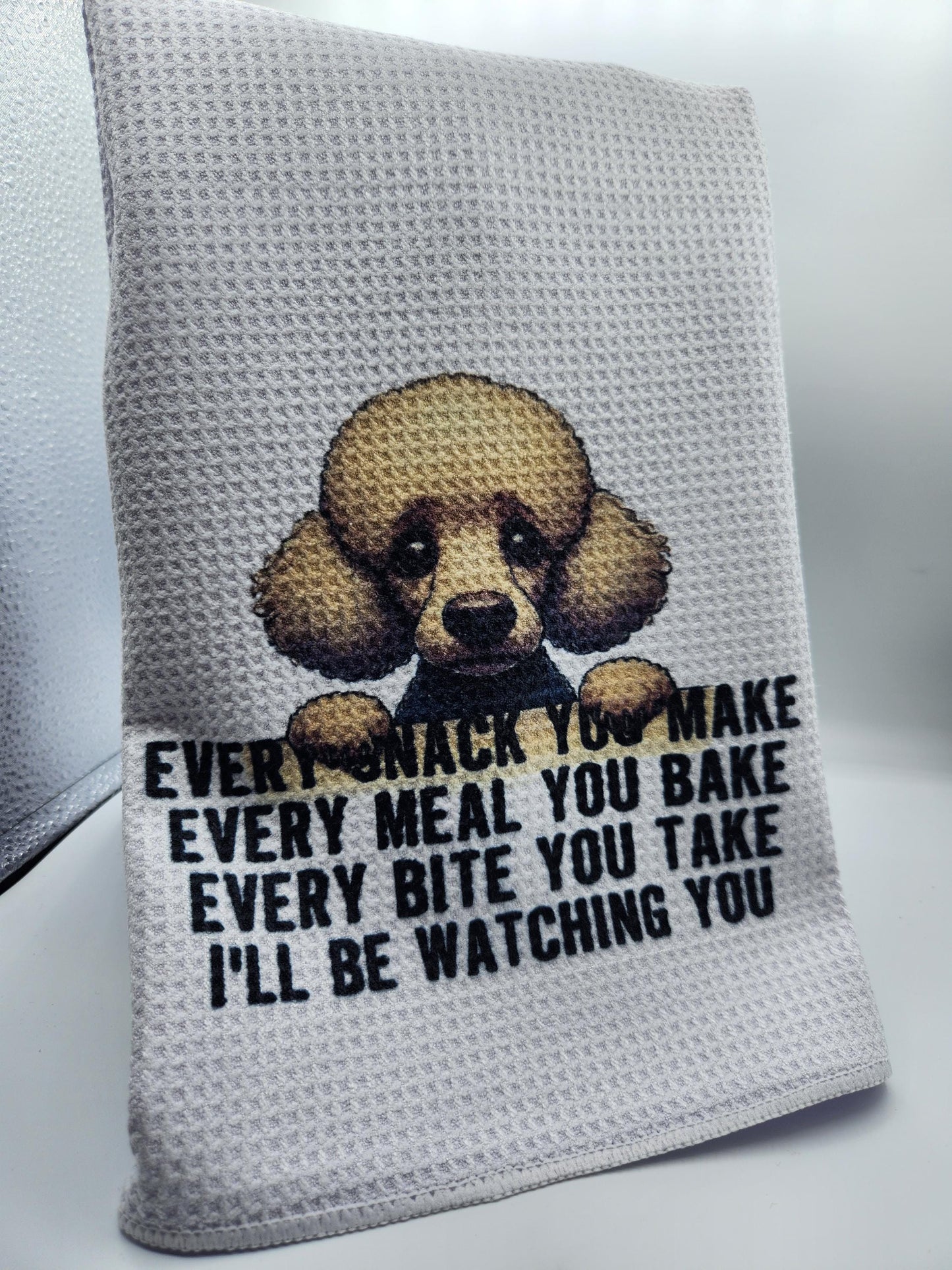 Kitchen Towel Boxer Every Snack Make Poodle