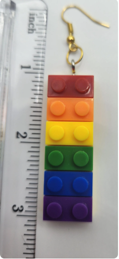 Build your look brick by brick with these playful building block-style earrings!