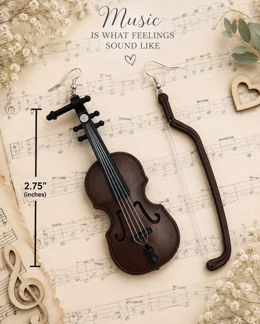 Violin & Bow Earrings