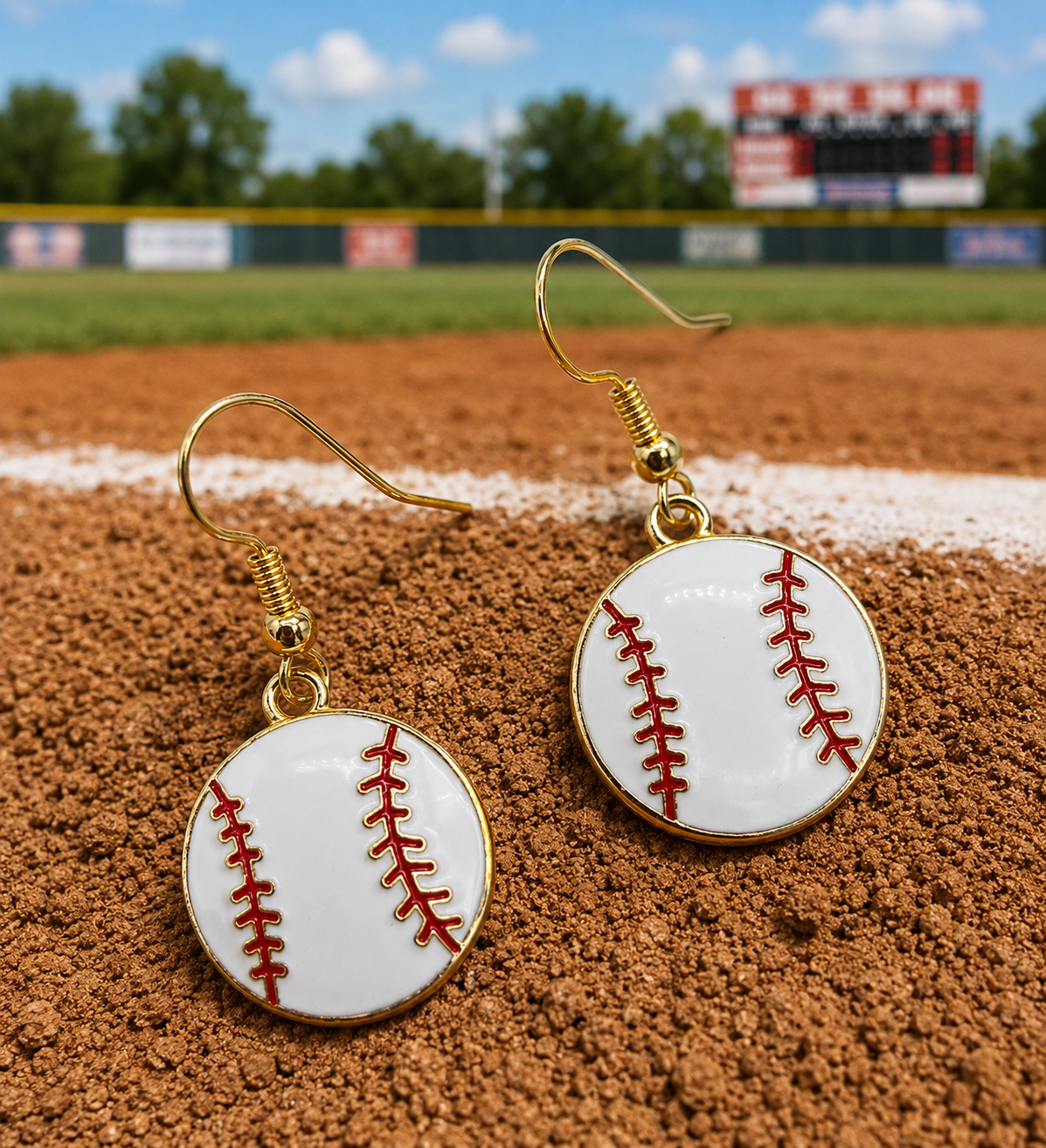 Baseball Earrings