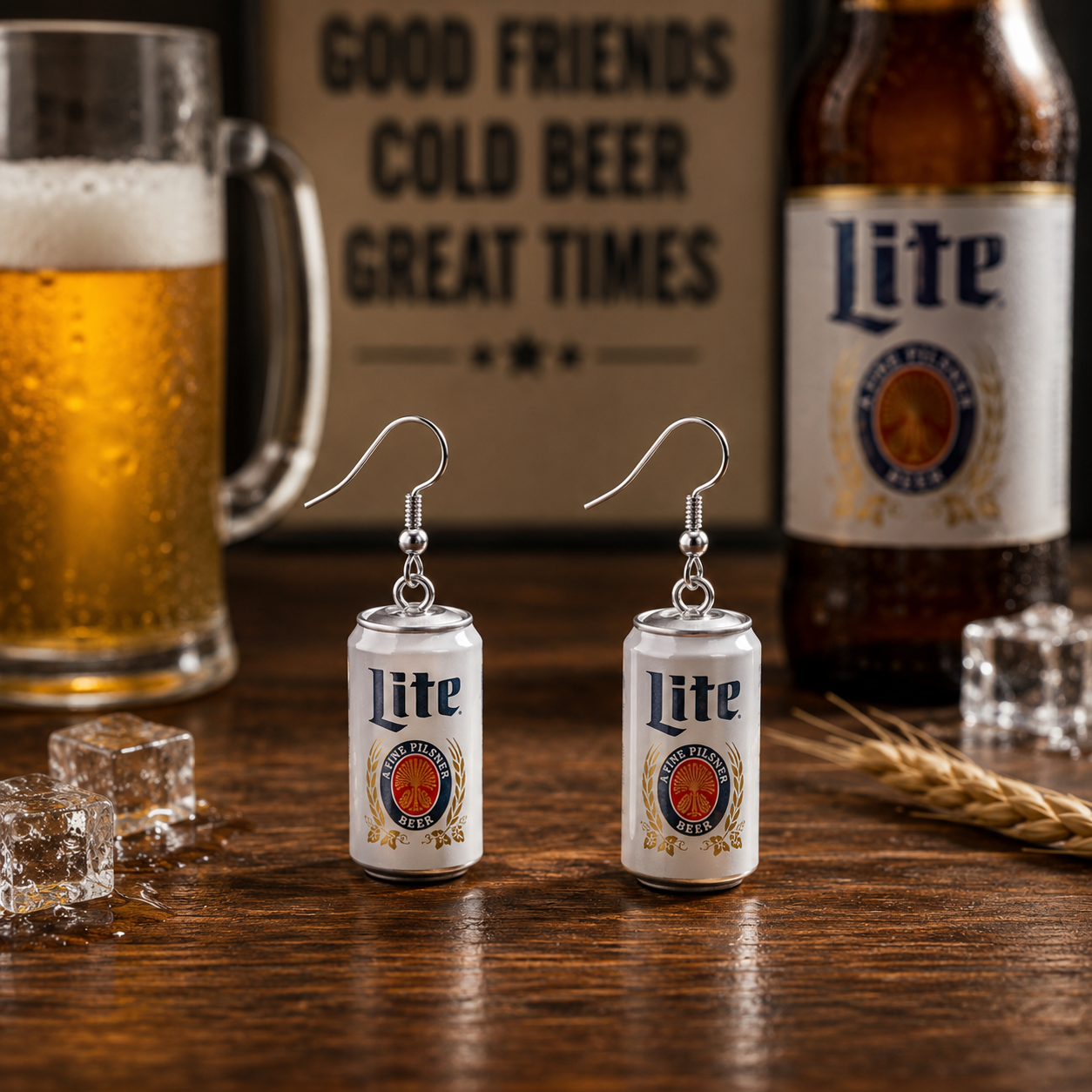 Lite Beer Earrings