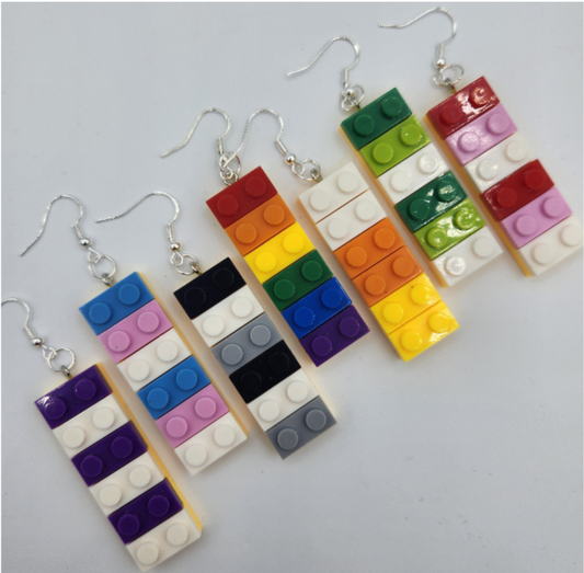 Build your look brick by brick with these playful building block-style earrings!