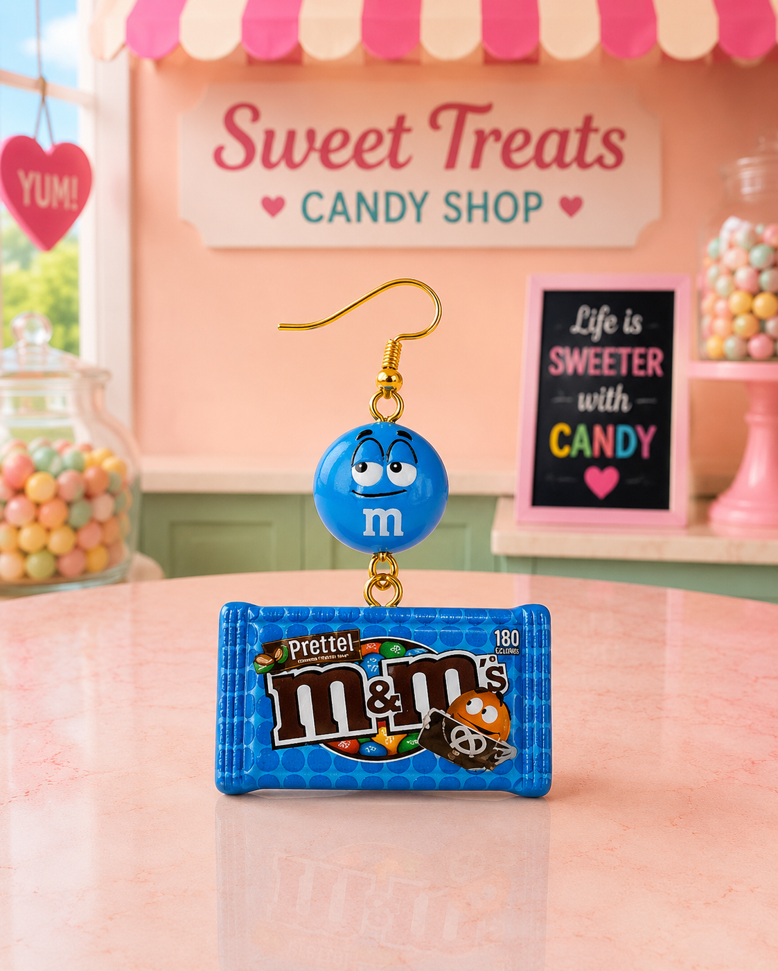 M & M earrings