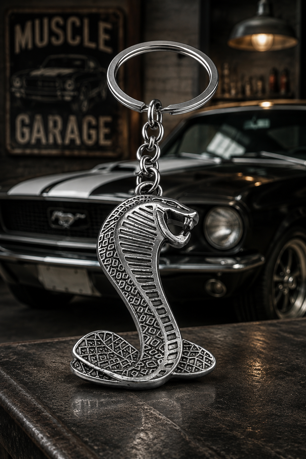 Cobra Muscle Car Keychain