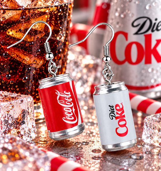 Regular & Diet Soda Can Earrings – Mini Soda Dangle Earrings