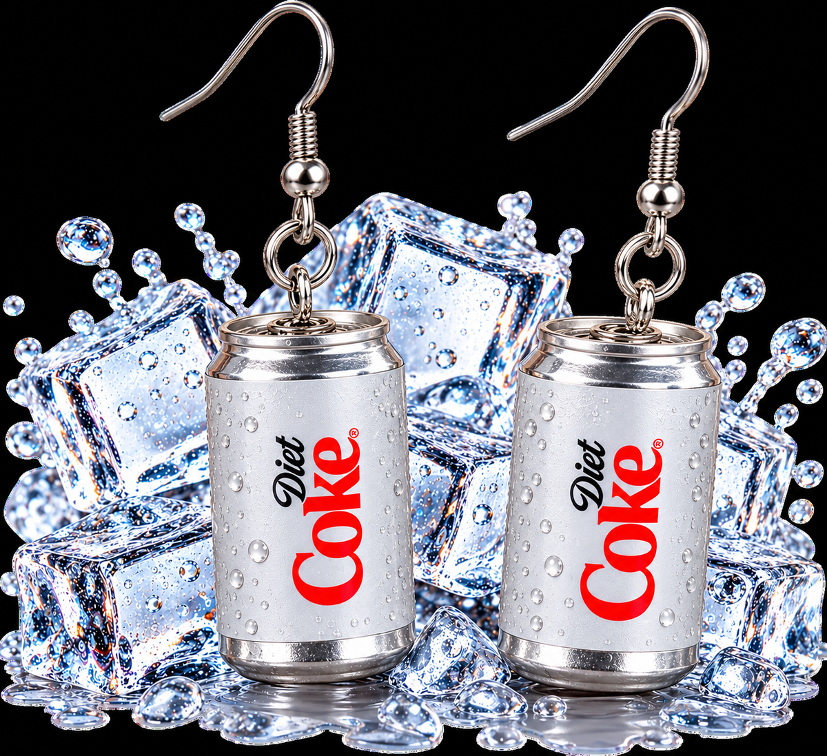 Regular & Diet Soda Can Earrings – Mini Soda Dangle Earrings