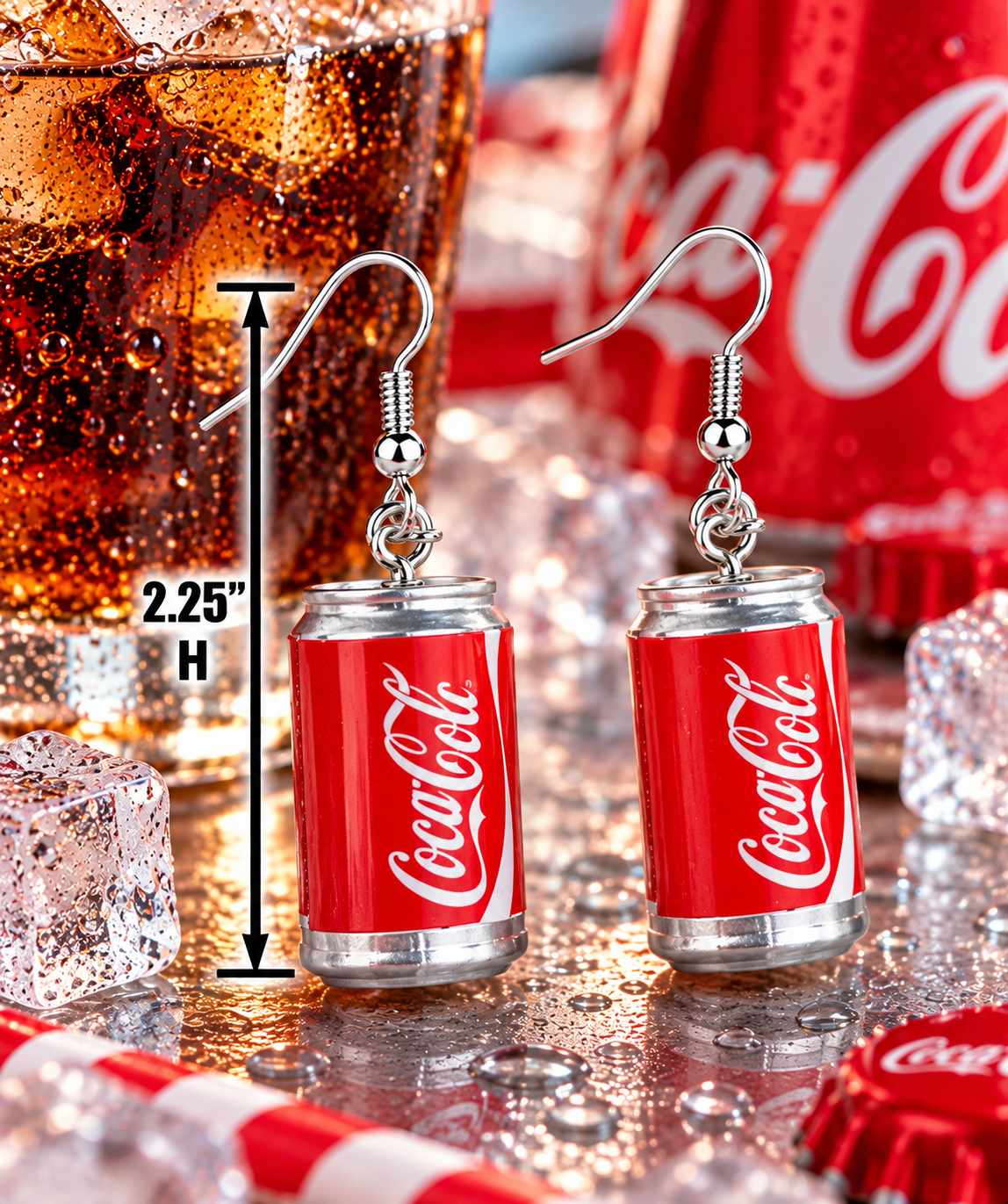 Regular & Diet Soda Can Earrings – Mini Soda Dangle Earrings