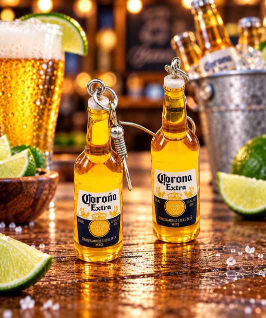 Mini Beer Bottle Earrings – Fun Beer Dangle Earrings