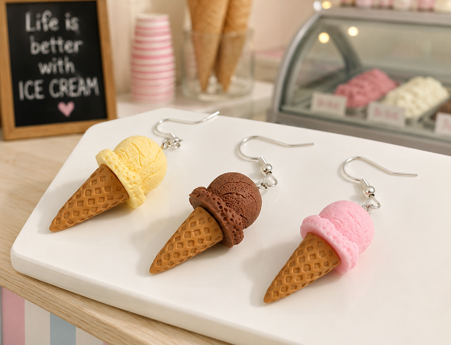 Ice Cream Cone Earrings