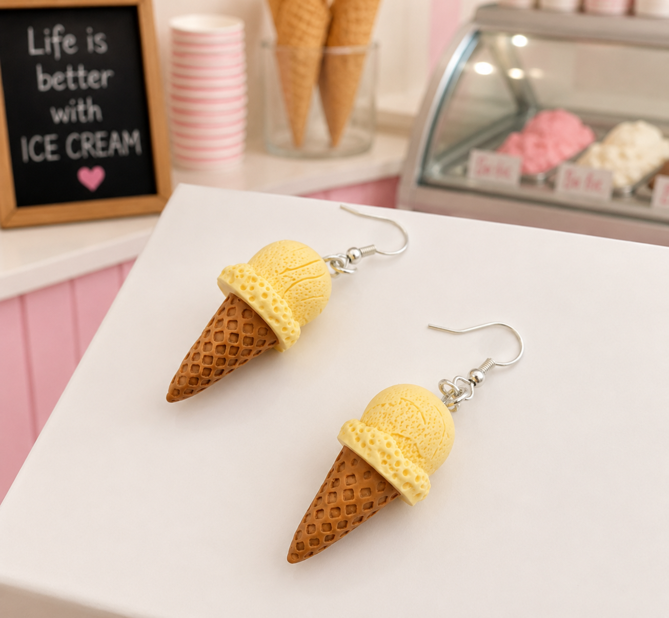 Ice Cream Cone Earrings