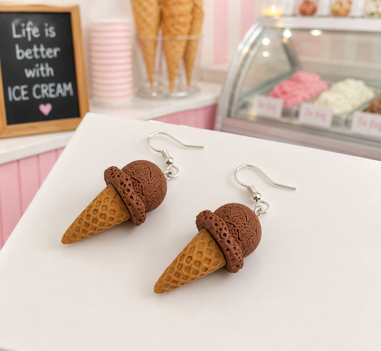 Ice Cream Cone Earrings