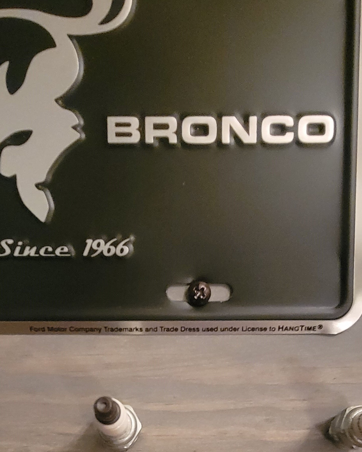 Black Ford Bronco Spark Plug car sign coat hook key holder garage Birthday gift for him or her, Father's day, housewarming man cave for dad