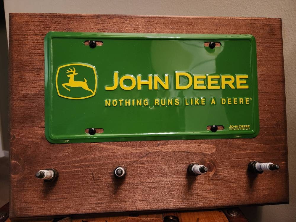 John Deere Coat Hook, hat rack. Key holder. Great gift for Birthday gift for him OR her, housewarming, Christmas