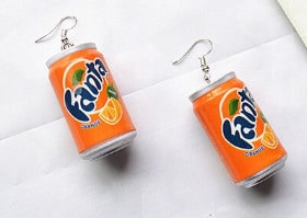 Soda Earrings Fanta inspired