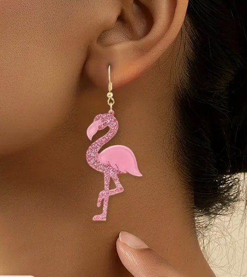 Blingy Flamingo Earrings