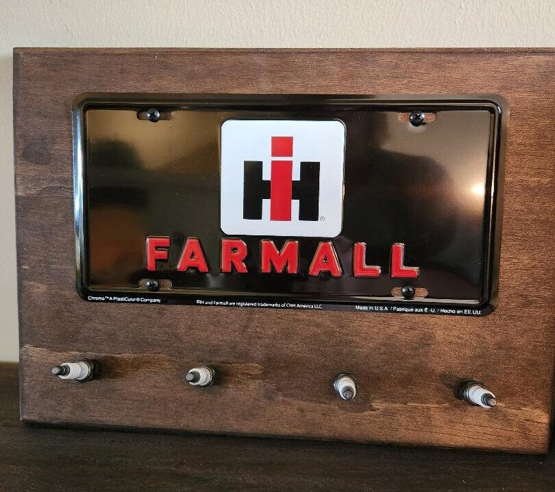 Farmall Sign Coat Hook, hat rack. Key holder. Great gift for Birthday gift for him OR her, housewarming, Christmas