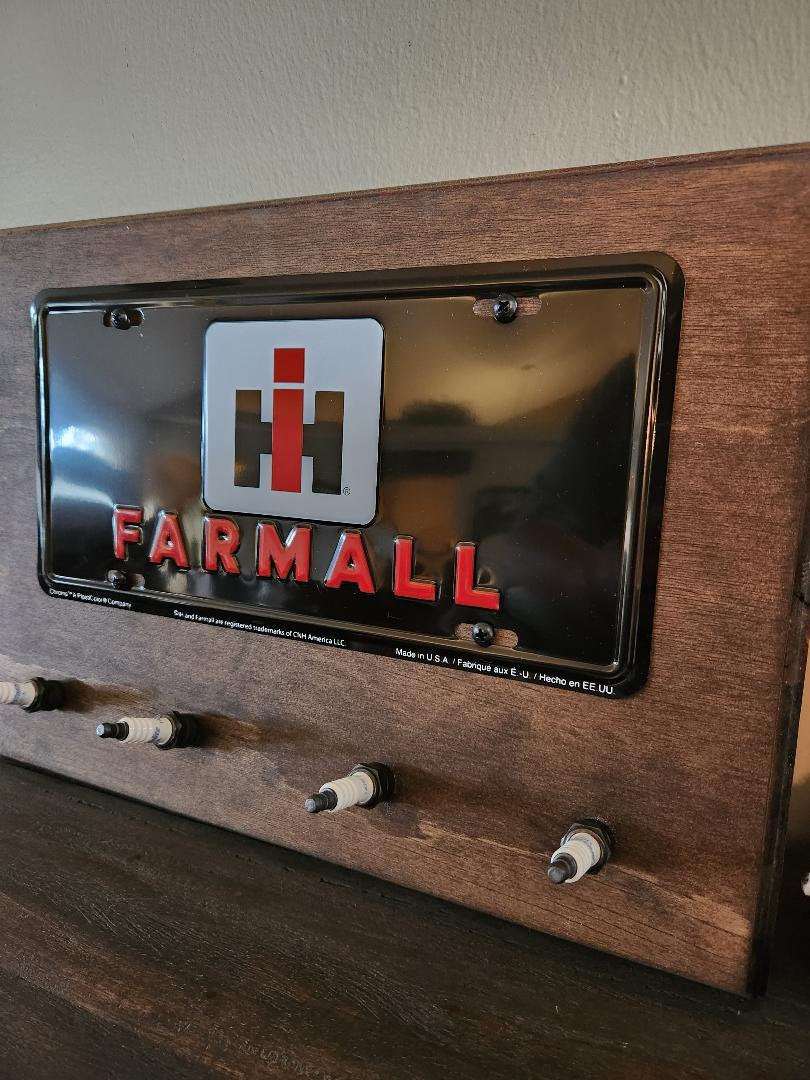 Farmall Sign Coat Hook, hat rack. Key holder. Great gift for Birthday gift for him OR her, housewarming, Christmas