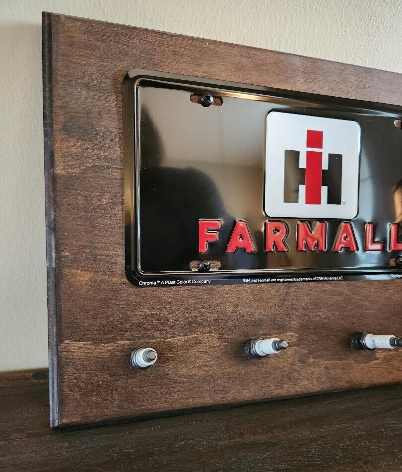 Farmall Sign Coat Hook, hat rack. Key holder. Great gift for Birthday gift for him OR her, housewarming, Christmas