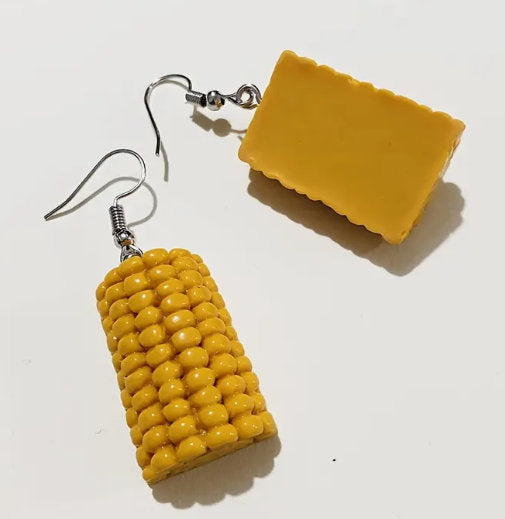 Corn on the cob Earring holidays thanksgiving fall