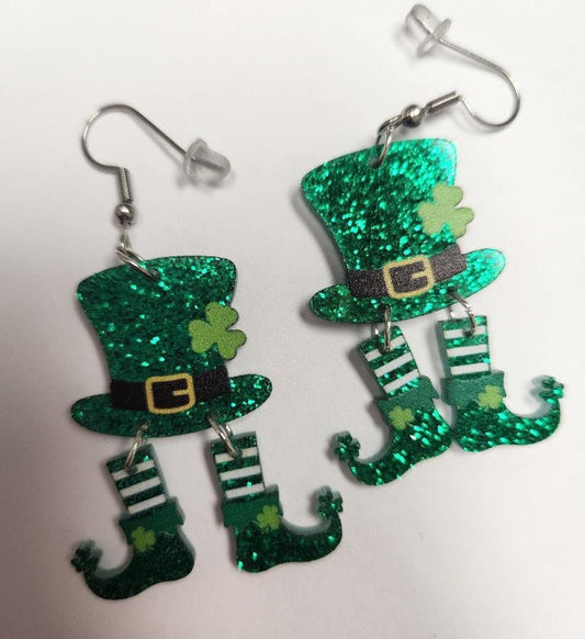 St. Patrick Day Earrings w/ Hat