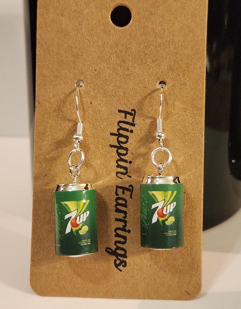 Soda Earrings 7 up inspired