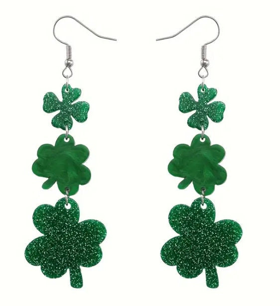 St. Patrick Day Earrings Lucky Clover