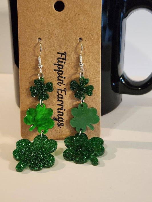 St. Patrick Day Earrings Lucky Clover