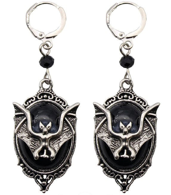 Gothic Bat Earring