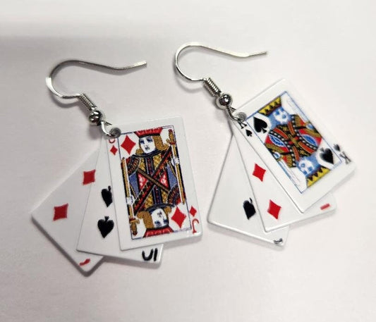 Playing Card Earrings