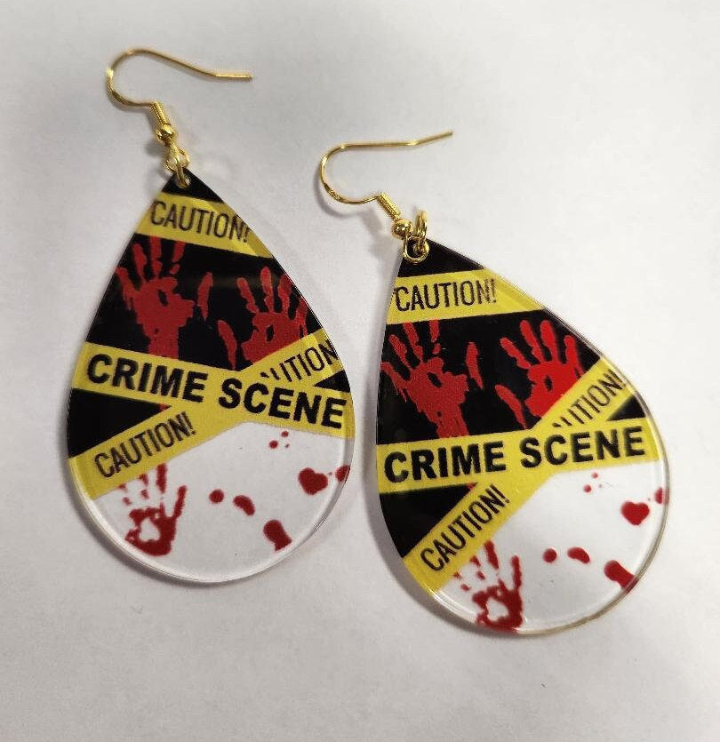 Crime Scene Earrings