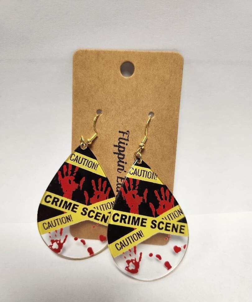 Crime Scene Earrings