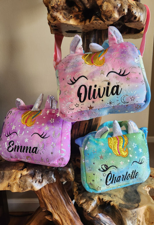 Personalized Tie Dyed Unicorn Bags